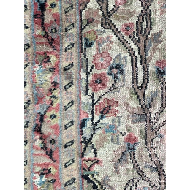 Small Vintage Silk and Wool Pakistani Rug from Bobyrugs, 1980s For Sale - Image 11 of 16