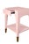 Matthew Izzo Home Patti Glossy Pink Lacquer One Drawer Side Table With Antique Brass Foot Caps For Sale In New York - Image 6 of 7