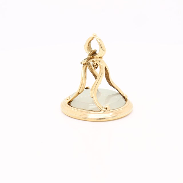 Antique Georgian Hope Allegory 14k Gold & Agate Carved Intaglio Watch Fob Seal For Sale - Image 14 of 14