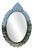 Vintage Venetian Oval Mirror with Pediment, 1950s For Sale