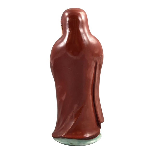 Japanese Artist, Kutani Okimono Figure of Daruma Bodhidharma, 1890s, Ceramic For Sale - Image 4 of 9