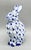 Andrea by Sadek Blue & White Herend Style Porcelain Bunny Figurine – Fishnet Pattern For Sale - Image 9 of 11