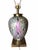 Lovely ceramic table lamp by Frederick Cooper. This hand painted piece in tones of peach, pink, blue and green, features a...