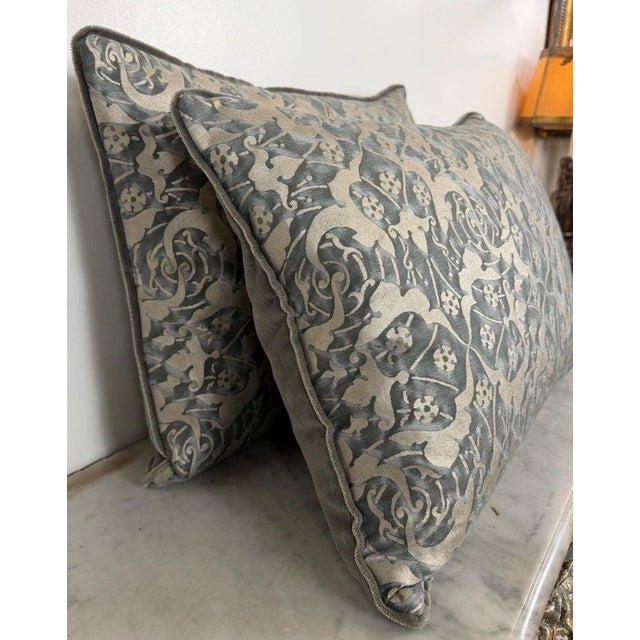 Pair of Custom Mariano Fortuny Pillows For Sale - Image 9 of 11