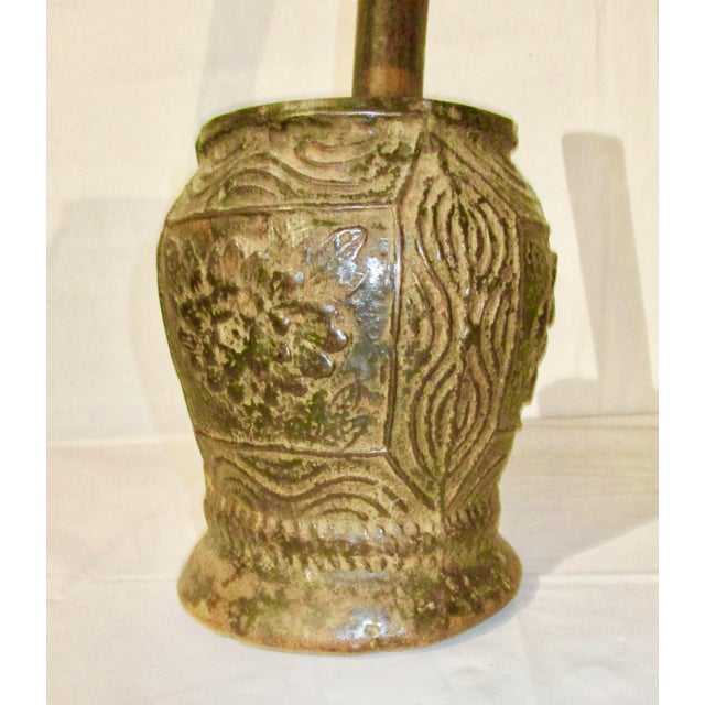 Metal Antique Balkin Cast Iron Mortar and Pestle Circa 1900 For Sale - Image 7 of 7