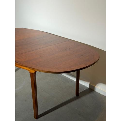 Wood Oval Extendable Dining Table in Teak from Nathan For Sale - Image 7 of 9