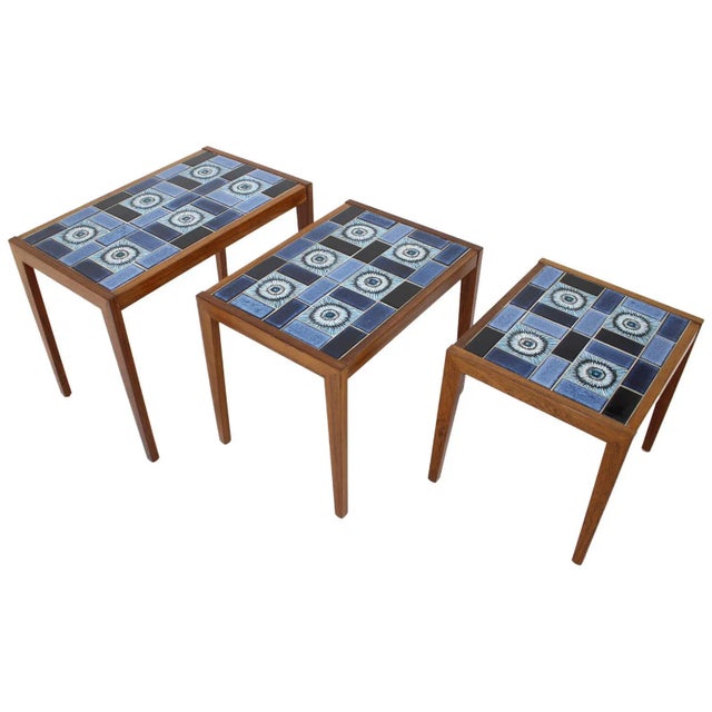 Ceramic Nesting Tables, 1960s, Set of 3 For Sale - Image 8 of 8