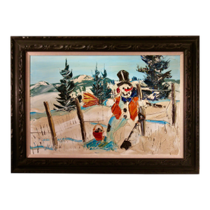 Paul Blaine Henrie Frosty The Snow Man C. 1960 Painting