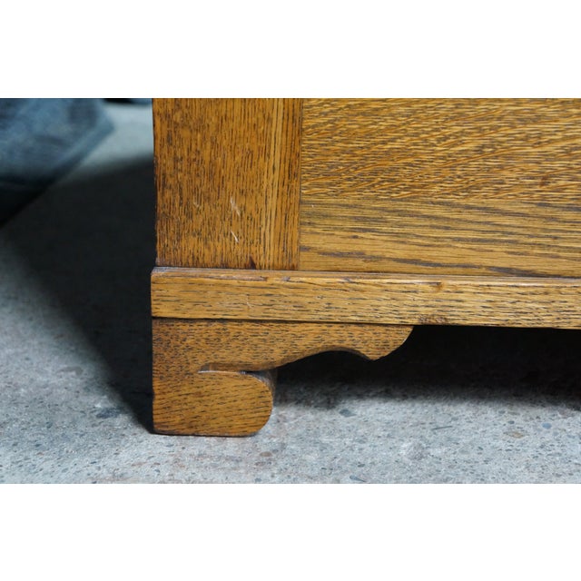 Antique American Empire Style Quartersawn Oak Chifferobe Wardrobe Dresser Closet For Sale - Image 18 of 18