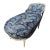 Custom Louis XVI Style Blue Chaise Lounge in Ralph Lauren For Sale