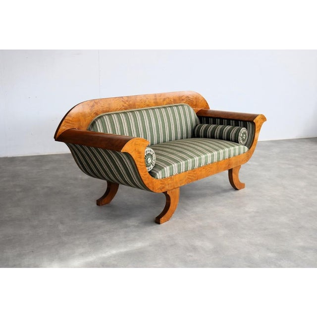 Mid-Century Modern Vintage Biedermeier Style Sofa Bench, 1960s For Sale - Image 3 of 11