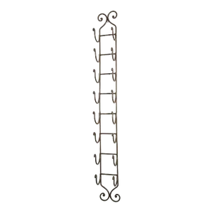 Wrought Iron Hand Forged Wall Mount Wine Rack