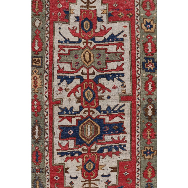 Rug & Kilim’s Tribal Style Square Rug in Red With Geometric Patterns For Sale In New York - Image 6 of 7