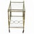 Mid-Century Regency French Solid Brass & Glass Bar Cart W/ Bottle Holder For Sale - Image 4 of 11
