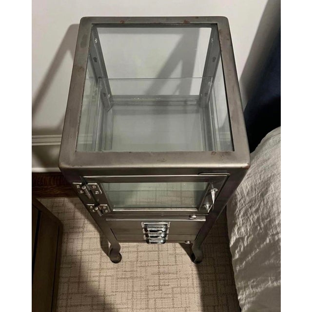 Restoration Hardware Vintage Metal Pharmacy Raw Metal Chairish