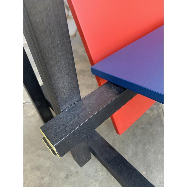 Vintage Red and Blue Armchair by Gerrit Thomas Rietveld, 1970s For Sale - Image 11 of 18