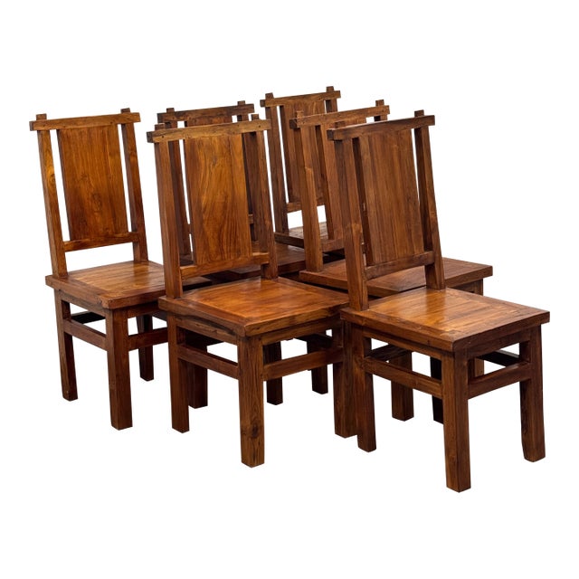 Handcrafted Dining Chairs, Set of Six For Sale