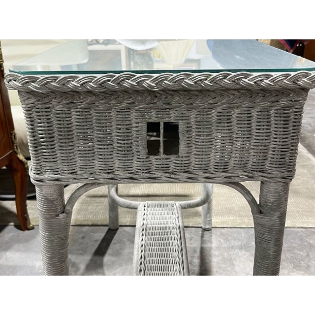 Antique Wicker Hall Table or Console For Sale - Image 10 of 12