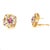 Denny Wong 18kt white and yellow gold earrings with pink tourmaline, tanzanite, and diamonds