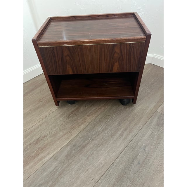 Mid-Century Modern Denmarket Mid-Century Modern Storage Ottoman Vanity Cube Bench For Sale - Image 3 of 12
