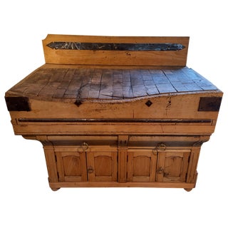 Beech Butcher Block, 1907 For Sale