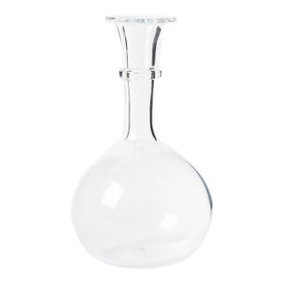 Handblown Round Bottom Glass Decanter by Pienza in Clear Glass For Sale