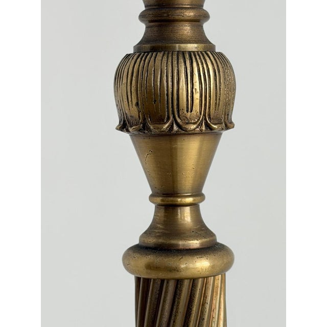 Vintage Brass Coat Rack with Shield Hooks and Twisted Column, 1960s For Sale - Image 15 of 18