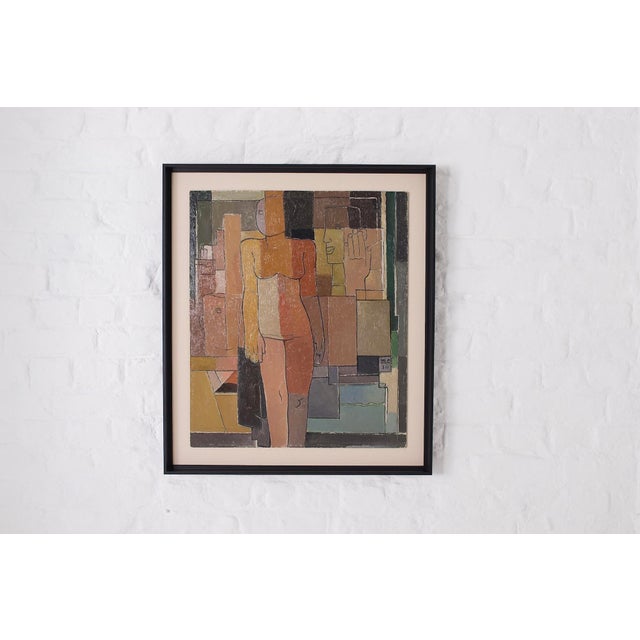 Marcel Caron, Cubist Nude, 1950s, Oil on Canvas For Sale - Image 7 of 7