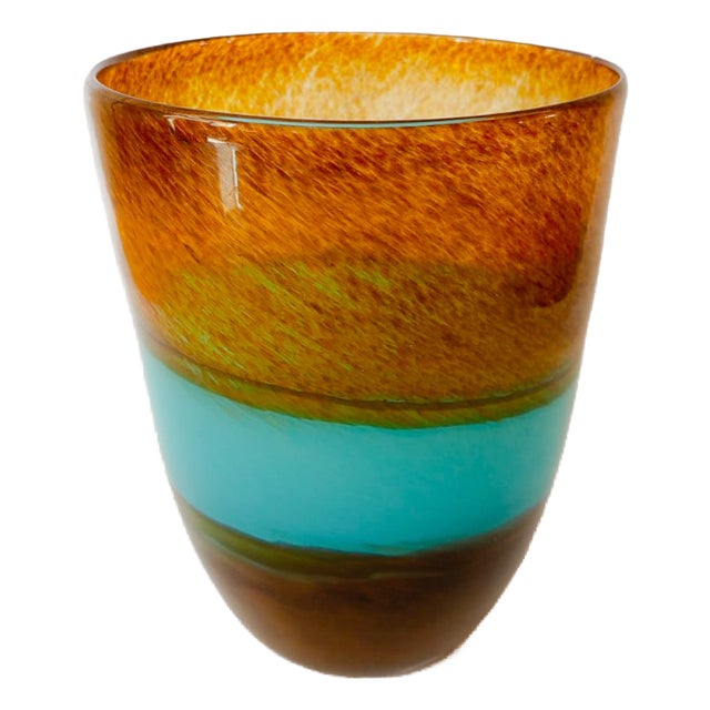 Italian Murano Glass Vase from Ca dei Vetrai, 1980s For Sale