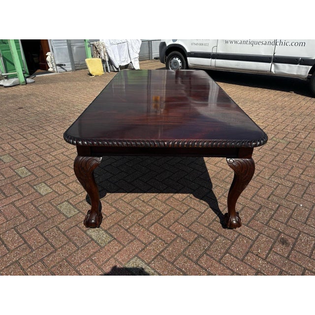 Chippendale Style Edwardian Extendable Dining Table For Sale - Image 17 of 18