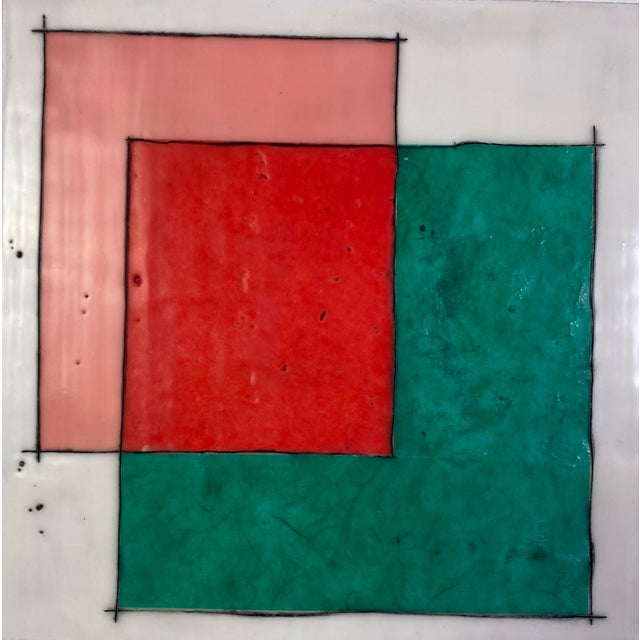 Original 16 Piece Encaustic Collage Installation by Gina Cochran "The Perks" For Sale - Image 11 of 18