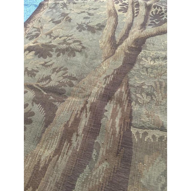 Mid-Century French Aubusson Jacquard Halluin Verdure Mallard Tapestry, 1940s For Sale - Image 10 of 18