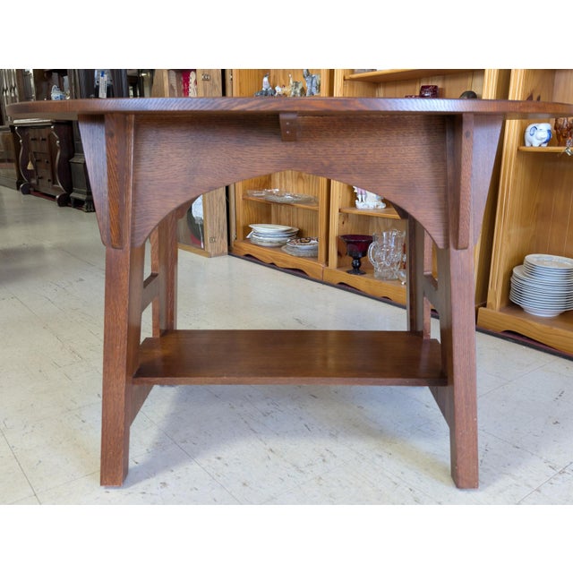 Arts & Crafts Stickley Arts and Crafts Oak Library Table For Sale - Image 3 of 12