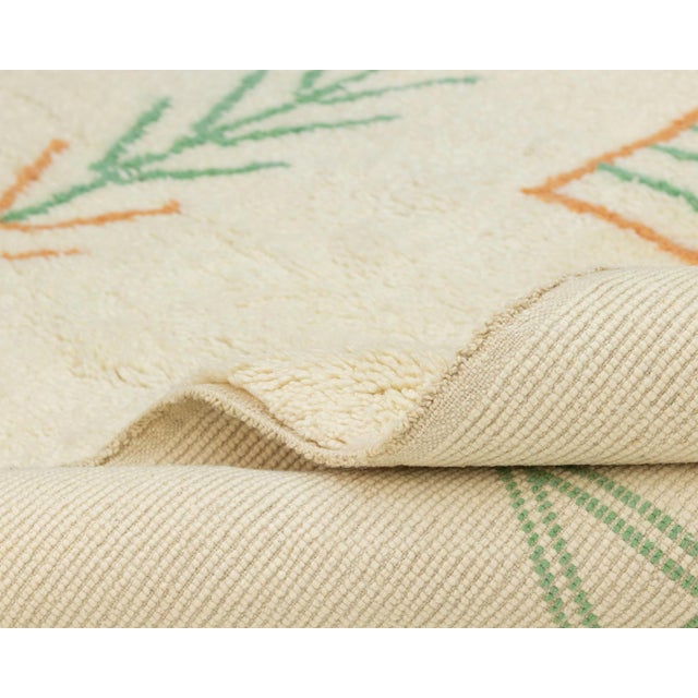 2020s Berber Hand-Knotted Moroccan Wool Rug | 9'4" X 6'8" | One of a Kind For Sale - Image 5 of 13