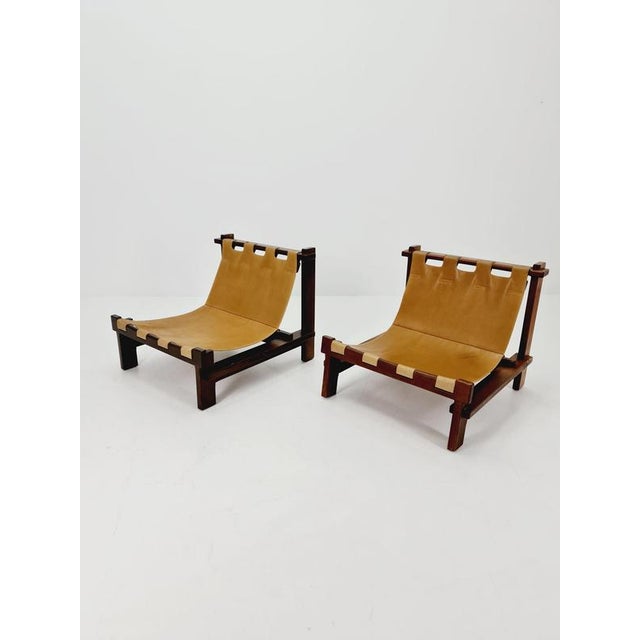 Mid-Century Modern Lounge Chair in Leather and Wood by Carl Straub, 1960s For Sale - Image 14 of 17