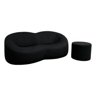 Pumpkin Two-Seater Sofa and Pouf by Pierre Paulin for Ligne Roset, 2008, Set of 2 For Sale