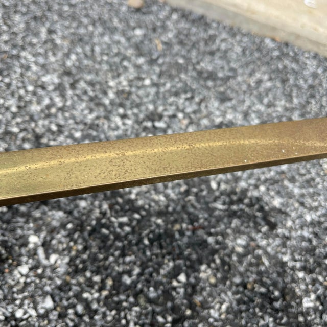 Custom Made Virginia Metalcrafters Traditional Chippendale Solid Brass & Glass Oval Andiron Coffee Table For Sale - Image 11 of 12