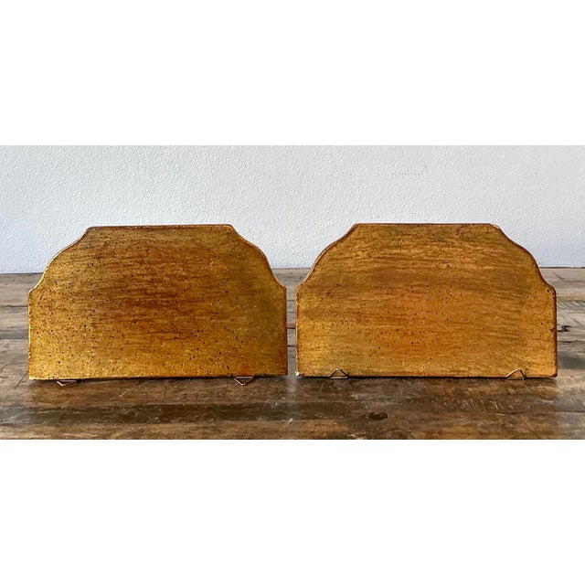 Vintage Italian Gilt Wall Brackets - A Pair For Sale - Image 4 of 12