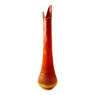 Vintage Le Smith Bittersweet Nubby Butt Swung Vase - 35” Tall For Sale