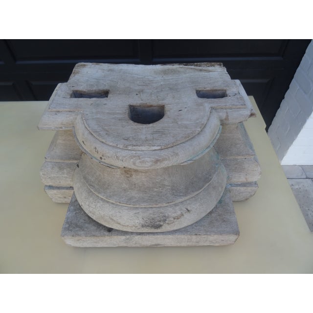 19th Century Architectual Wood Capital For Sale - Image 4 of 7