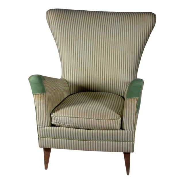 Armchair with Wooden Feet, 1960s For Sale