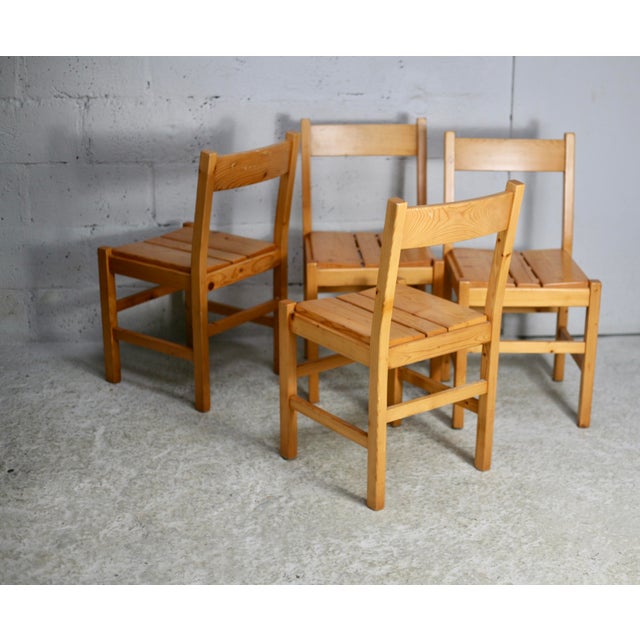 Wood Side Chairs by Charlotte Perriand for Les Arcs, France, 1960s, Set of 4 For Sale - Image 7 of 14