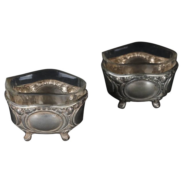 German Caviar Bowls in Silver, Set of 2 For Sale