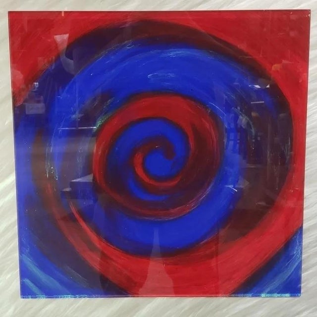 Striking large-scale brushed aluminum composition by Dallas artist Steve Prachyl, titled “Sweet and Silent Planet,”...