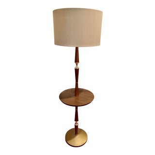 Vintage Mid Century Modern Floor Lamp With Table For Sale