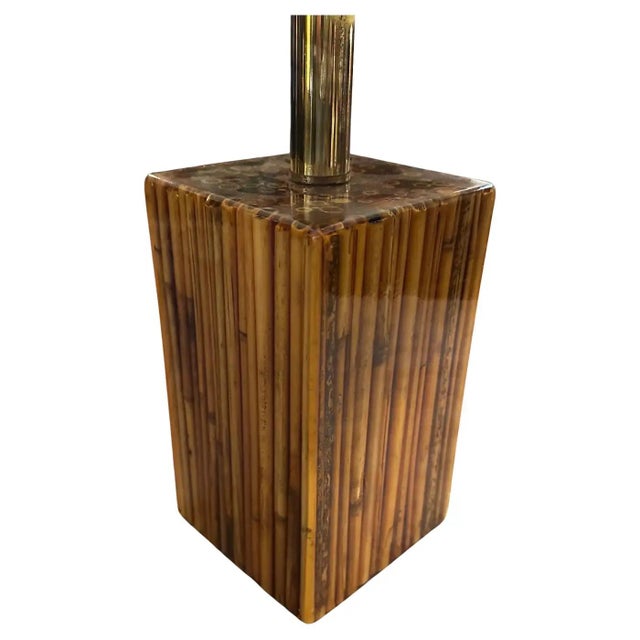 This 1960s Mid-Century Modern Italian table lamp, designed by Riccardo Marzi, features a unique and stylish design. The...
