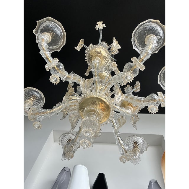 Traditional Venetian Gold "Ca' Rezzonico" Murano Glass Chandelier For Sale - Image 3 of 9