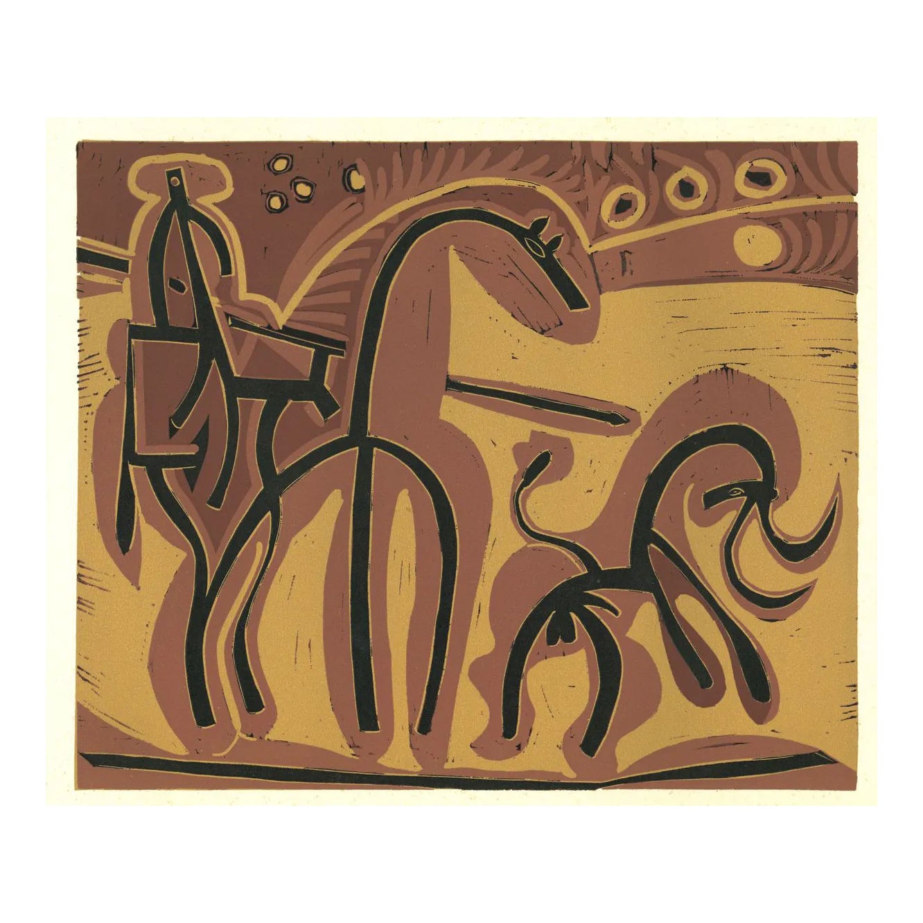 Picador et Taureau - Linocut Reproduction After Pablo Picasso - 1962 ...