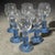 This vintage set of 6 Angela cordial glasses features stunning blue stems and a mid-century modern style, adding a touch...