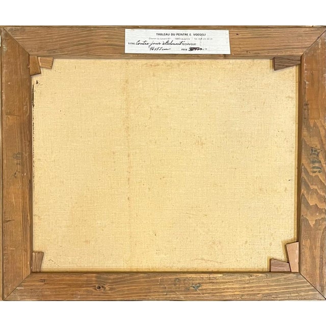 Ernest Voegeli, Backlight at Belmont, Oil on Canvas For Sale - Image 8 of 10